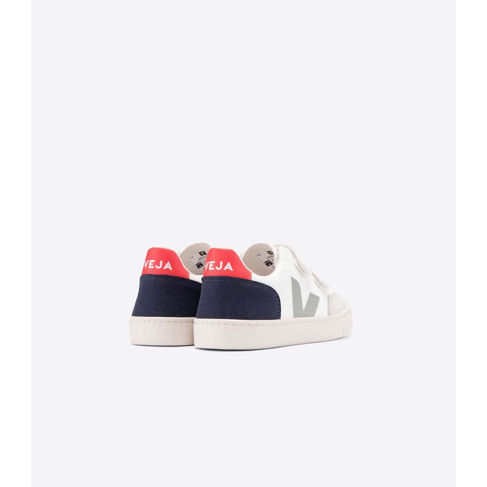 Veja V-12 CHROMEFREE Kids' Sneakers White/Black | NZ 886AHK